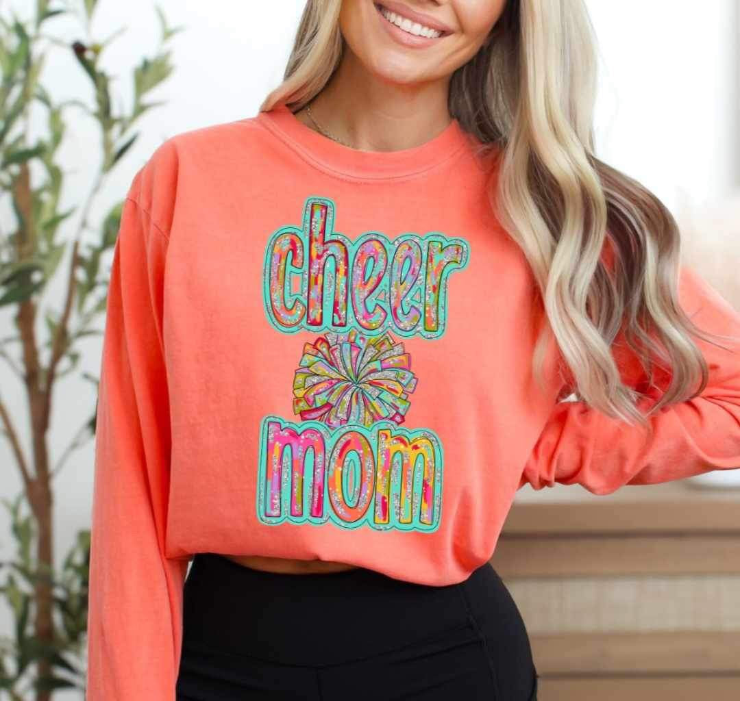 Cheer mom tie dye font 25402 DTF transfer