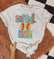 Softball mom tie dye font 25398 DTF transfer