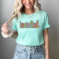 Basketball tie dye font 25432 DTF transfer