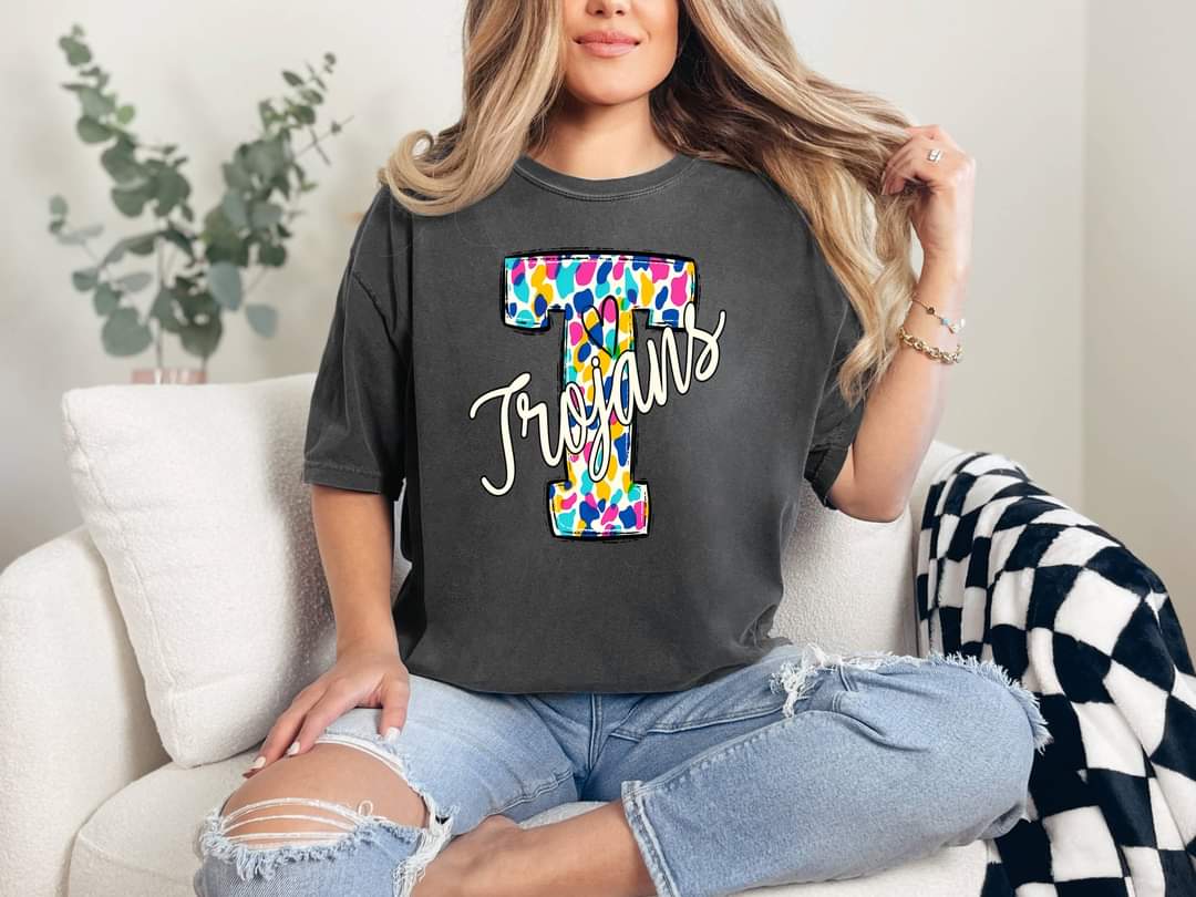 T trojans colorful dots (S&G) 35403 DTF transfer