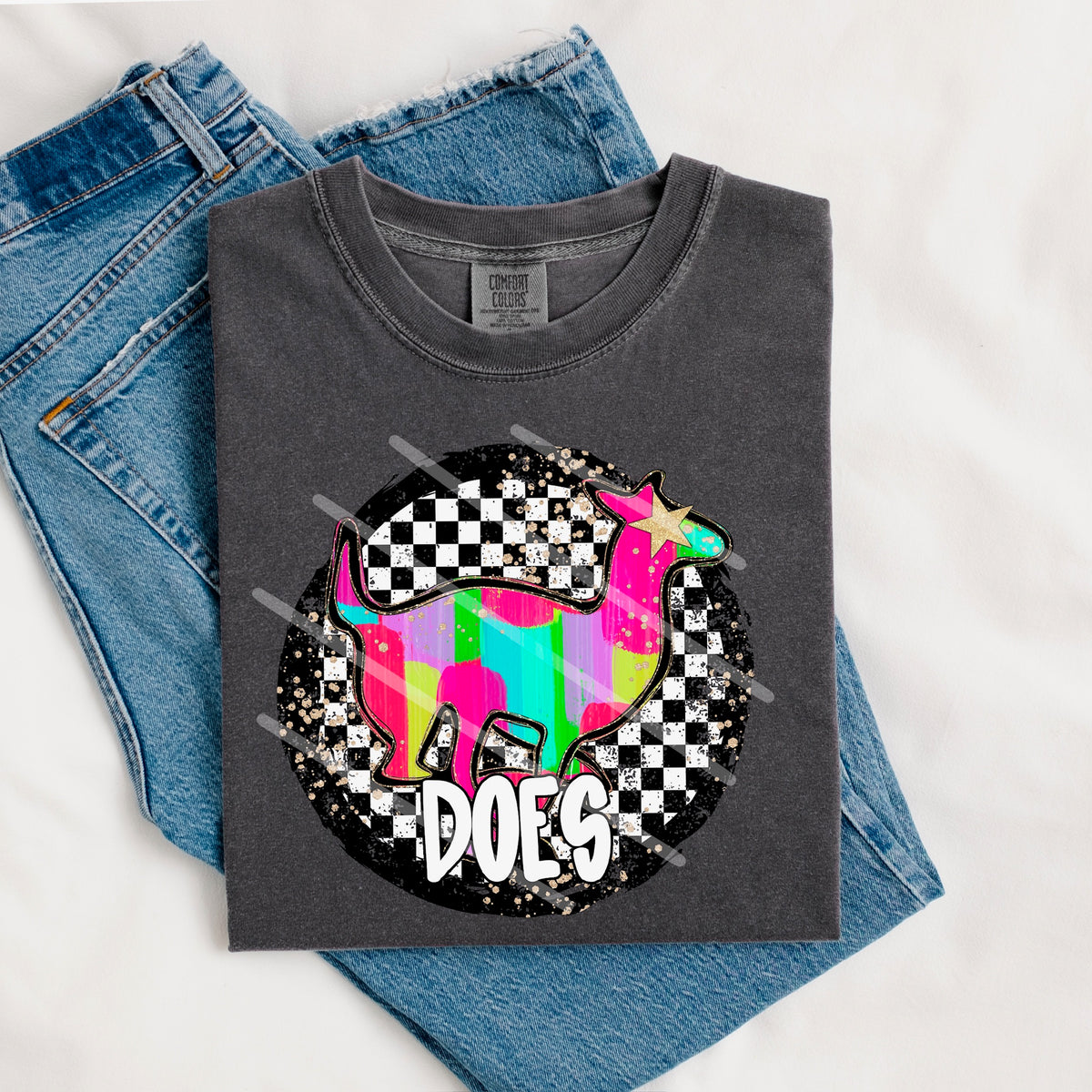 Does Mascot rainbow checker circle (county line) 111014 DTF transfer