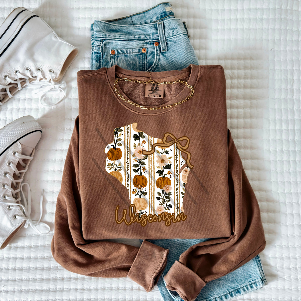 Wisconsin fall pumpkin state (MZ) 113559 DTF Transfer