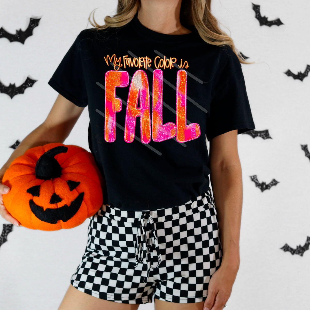 My Favorite Color is Fall with sparkly words 111003 DTF transfer