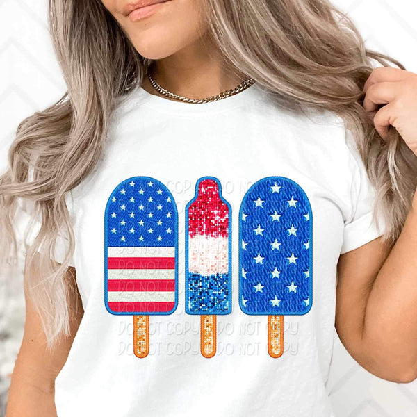 Patriotic popsicles 25442 DTF transfer