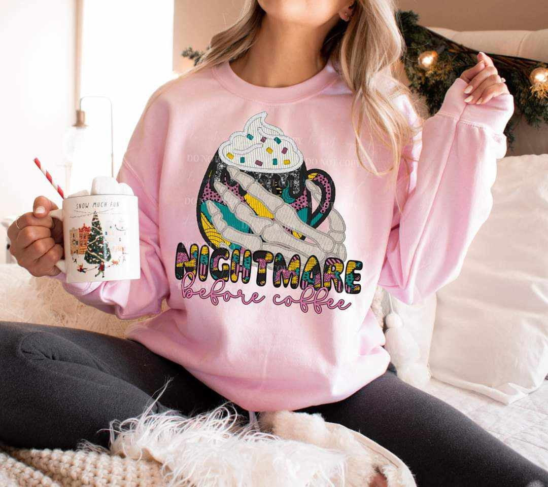 Nightmare before coffee mug (LYTTLE) 67822 DTF transfer