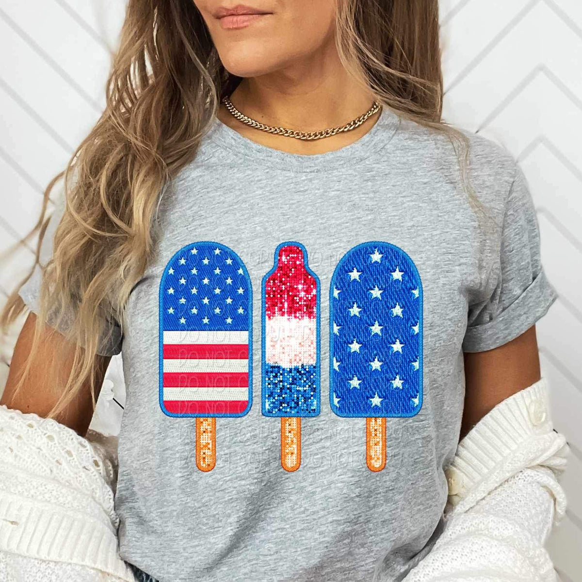 Patriotic popsicles 25442 DTF transfer