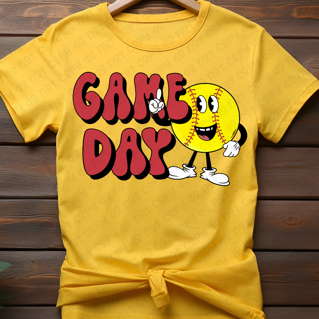 Game day softball character 35484 DTF transfer