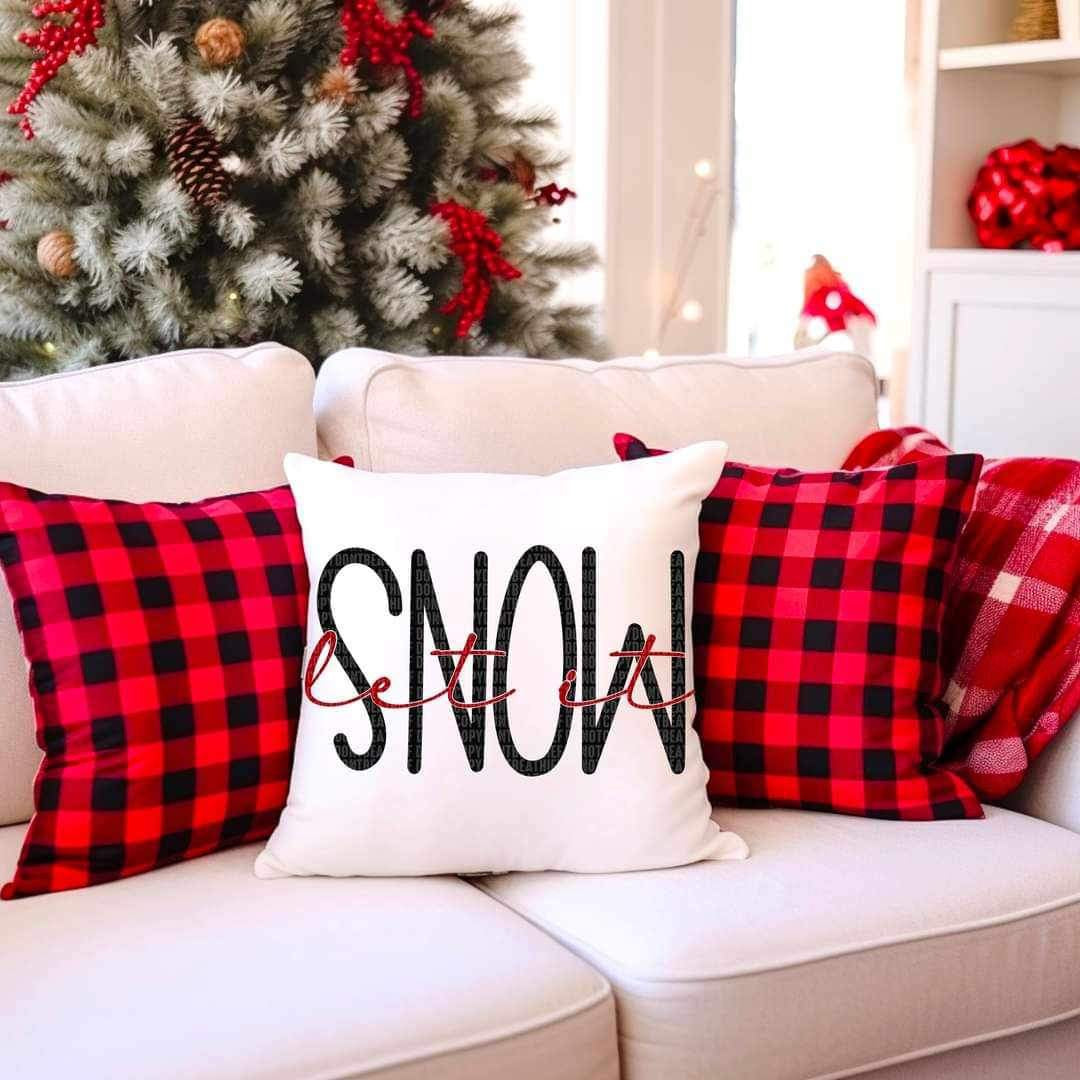 Snow (black and red font) 15451 DTF Transfer
