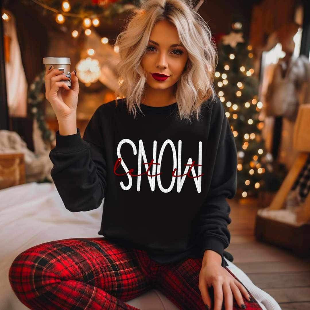 Snow (white and red font) 15450 DTF Transfer