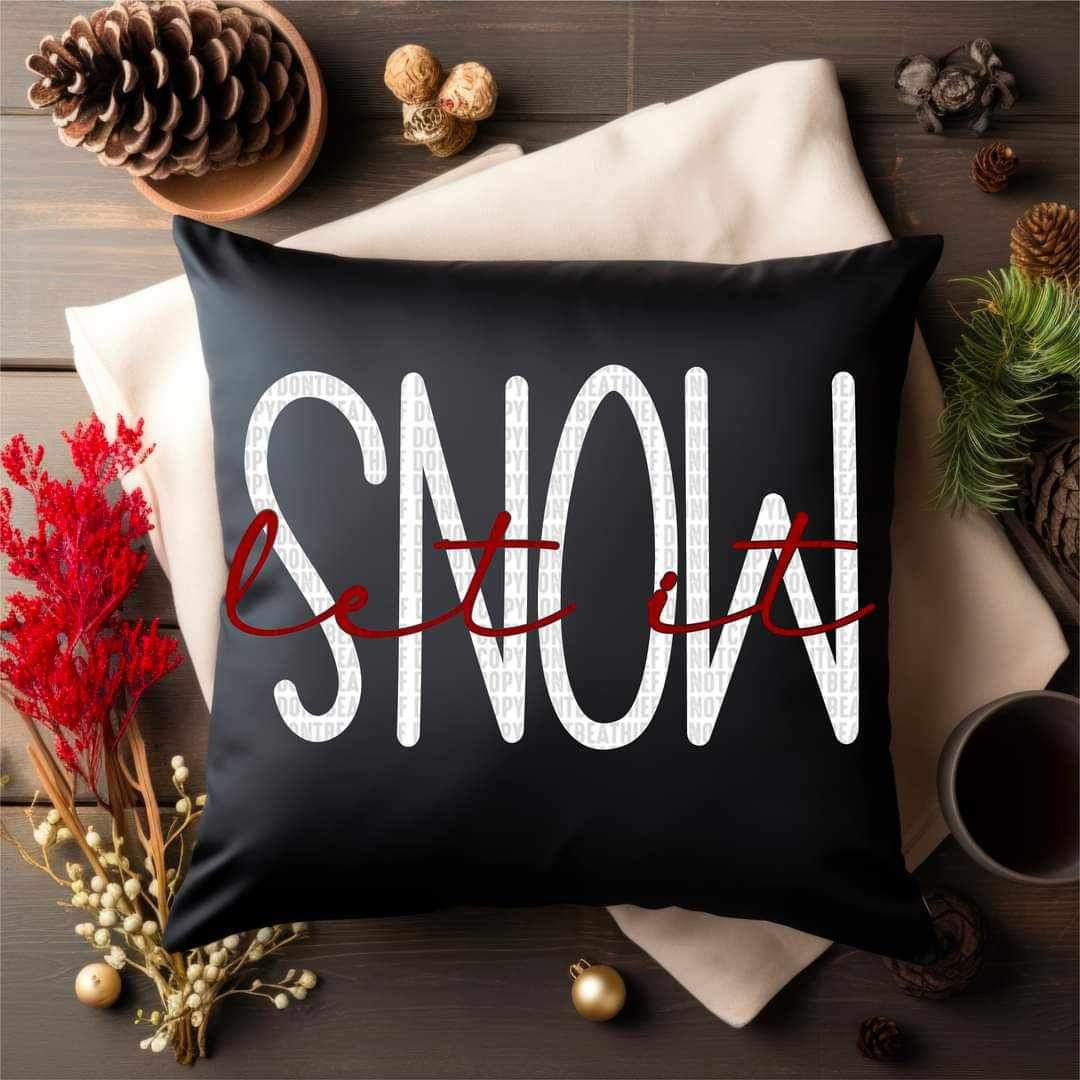 Snow (white and red font) 15450 DTF Transfer
