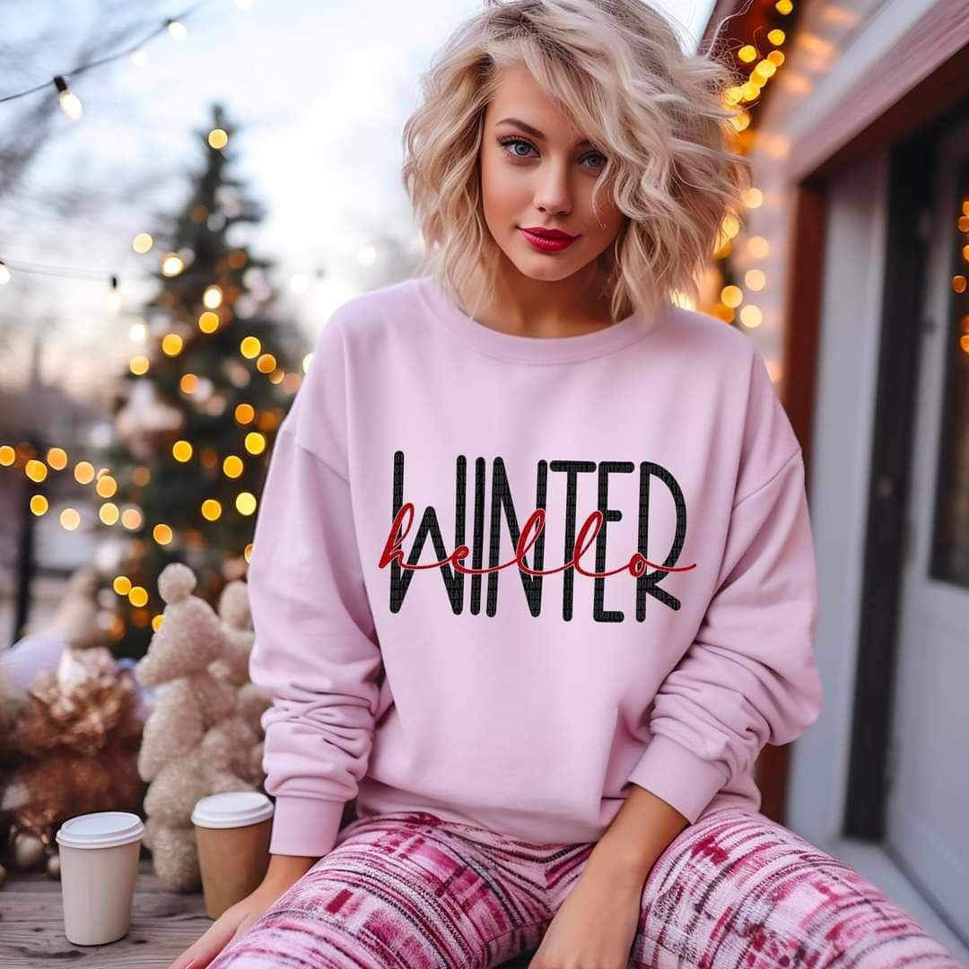Winter (black and red font) 15448 DTF Transfer