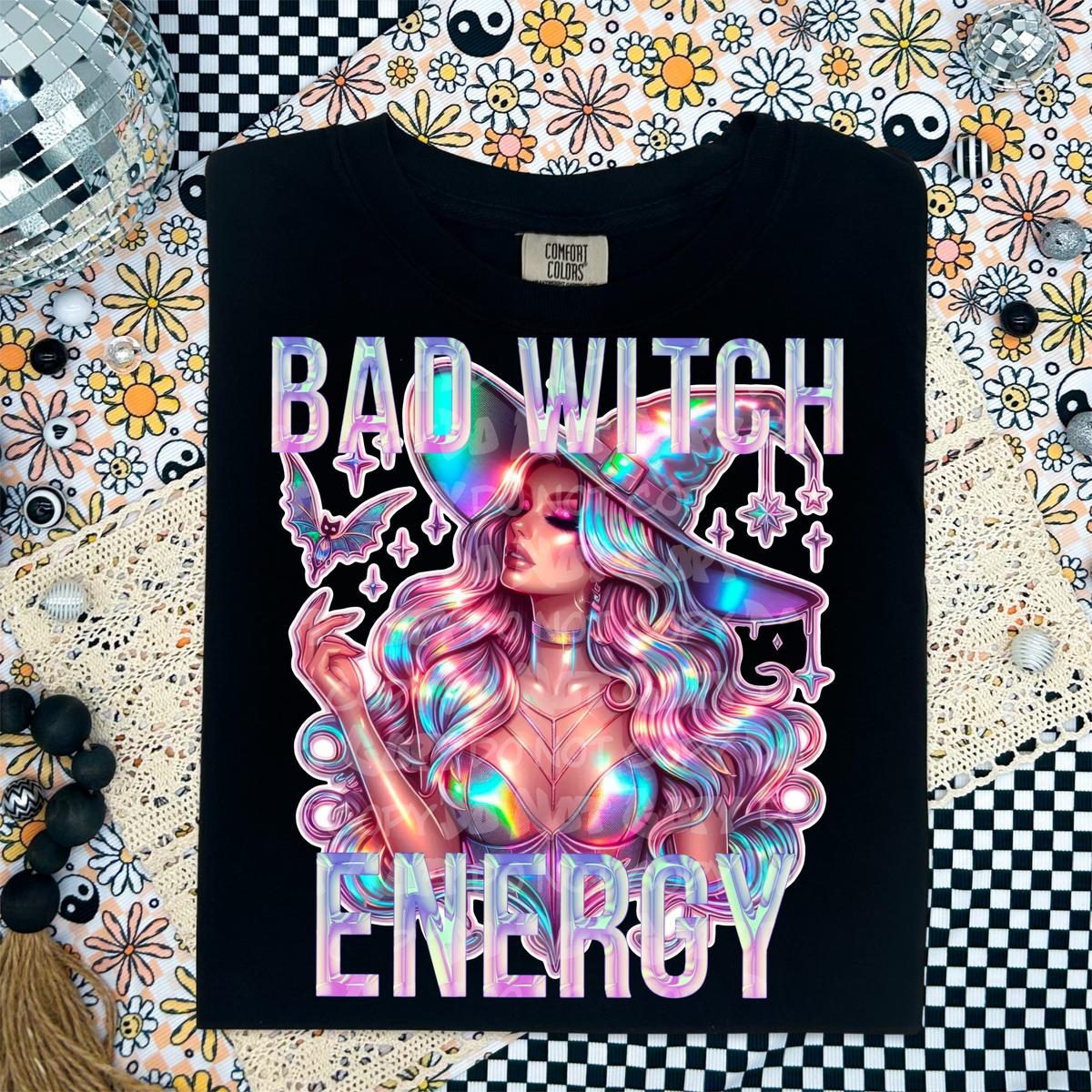Bad witch energy holographic (LANE) 45128 DTF transfer