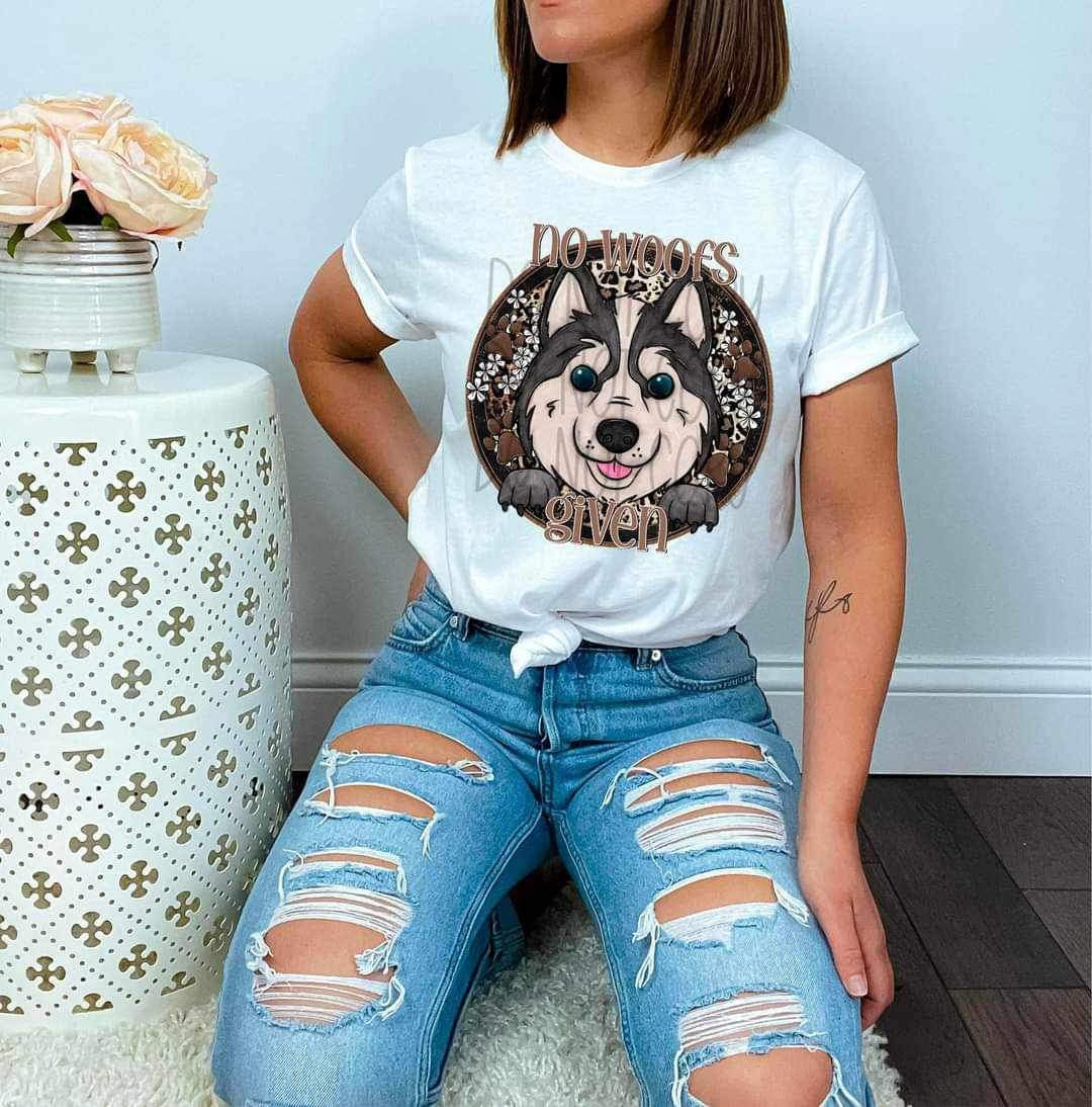 No woofs given huskie (FDCD) 25459 DTF transfer