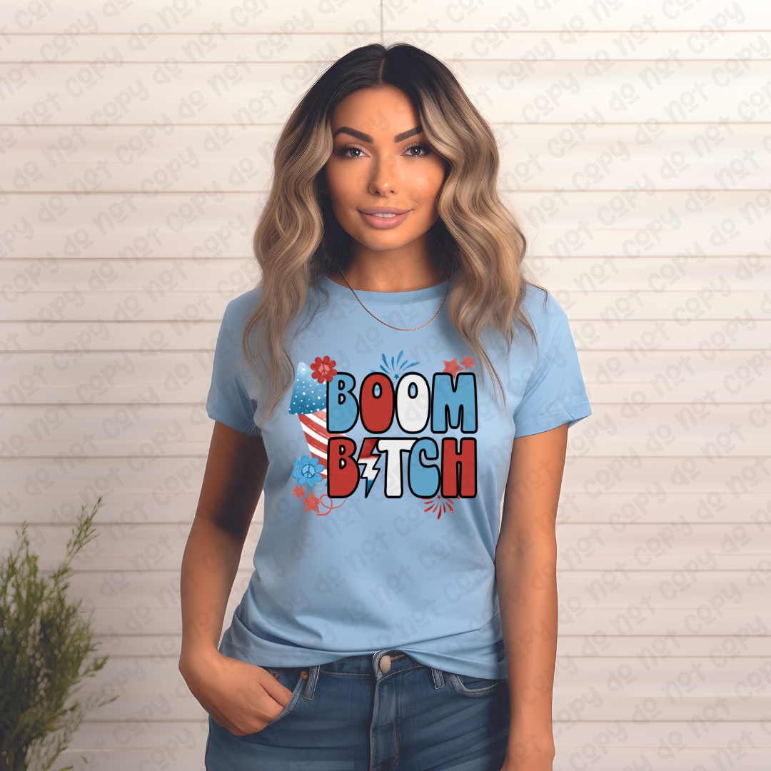 Boom bitch patrotic 35474 DTF transfer