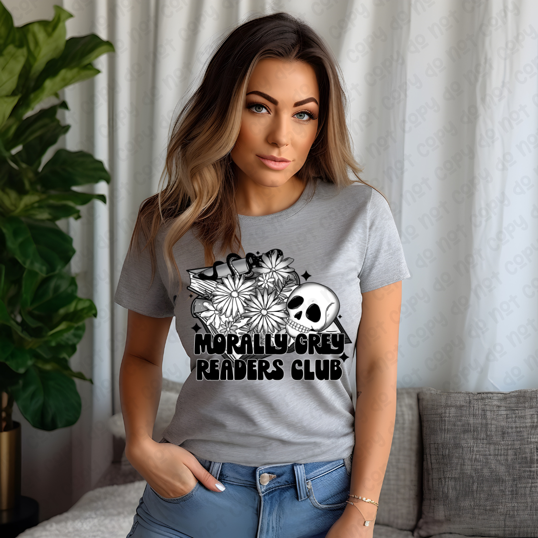 Morally grey readers club 35468 DTF transfer