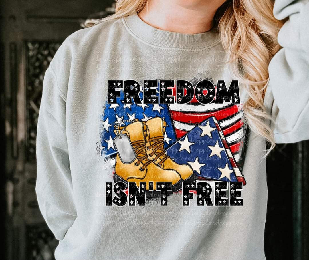 Freedom isnt free boots 35436 DTF transfer