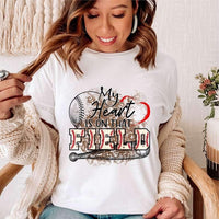 My heart is on the field dirt and baseball items 25476 DTF transfer