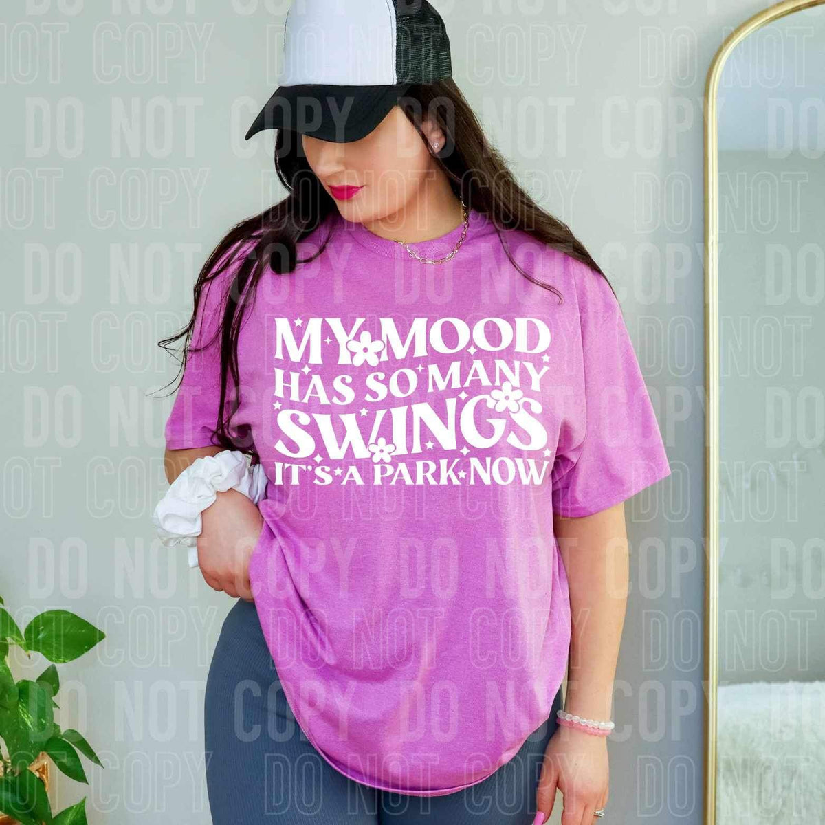 My mood has so many swings its a park now WHITE 25538 DTF transfer