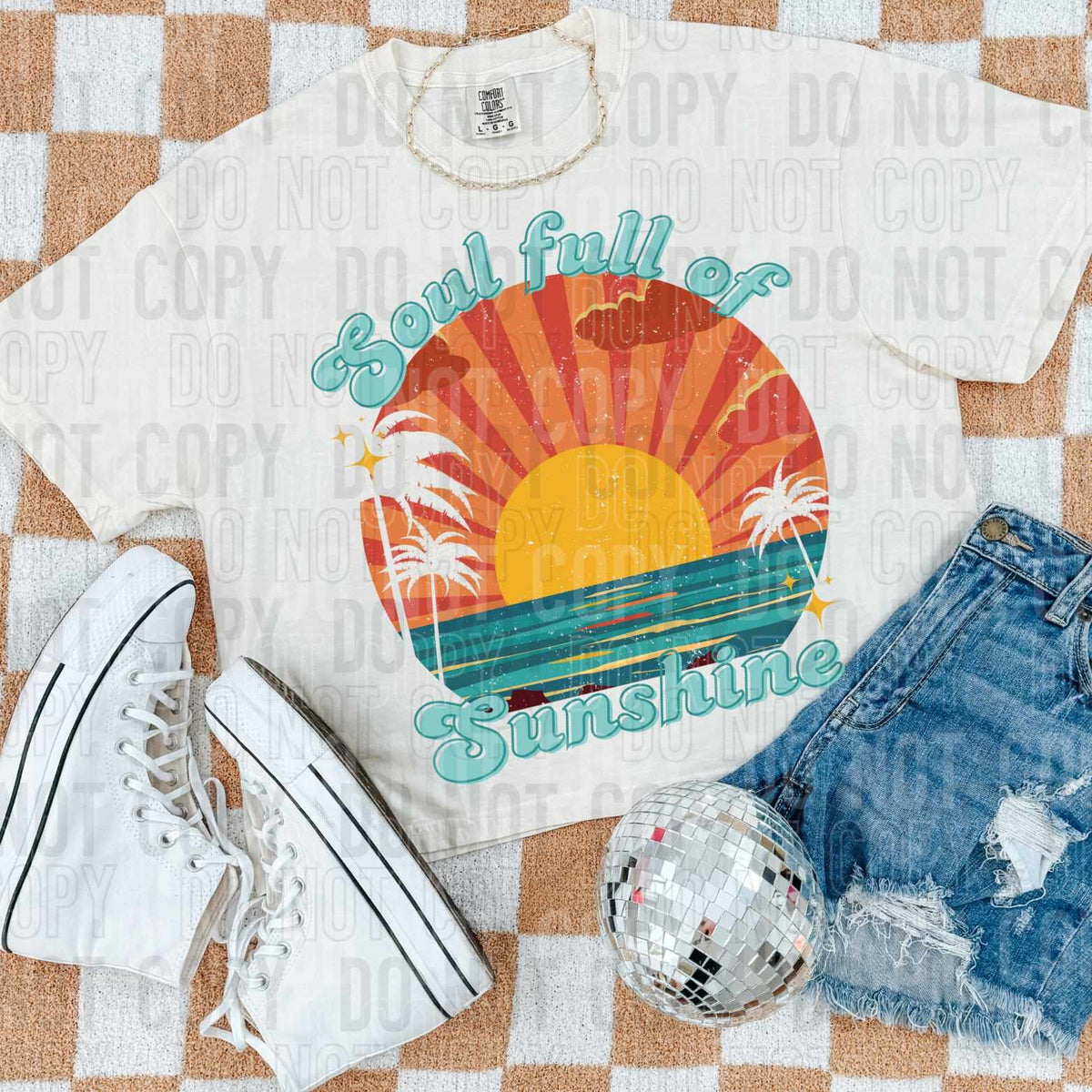 Soul full of sunshine circle 35505 DTF transfer