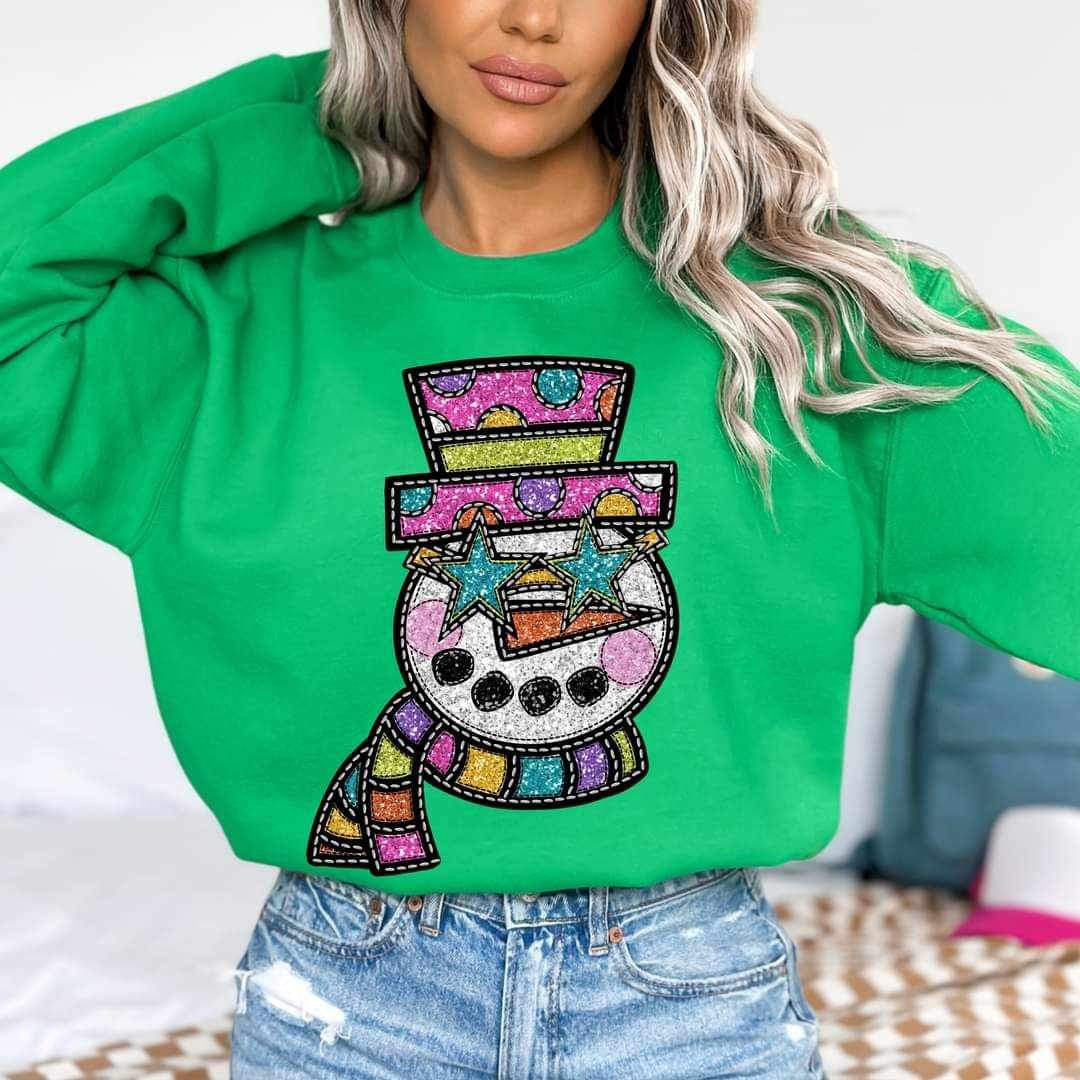 Snowman (colorful sequin) 15583 DTF Transfer