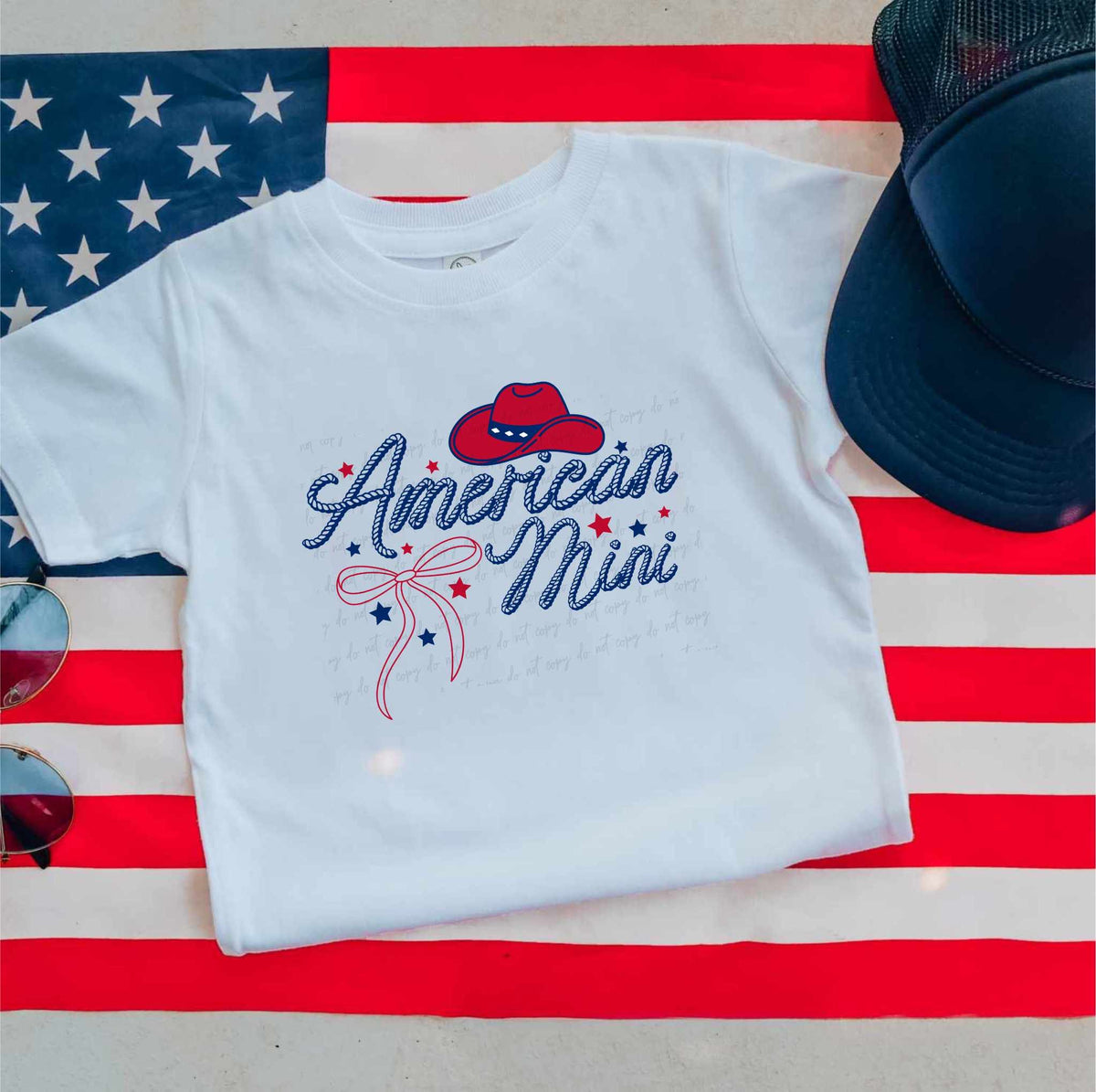 American mini red hat 35567 DTF transfer