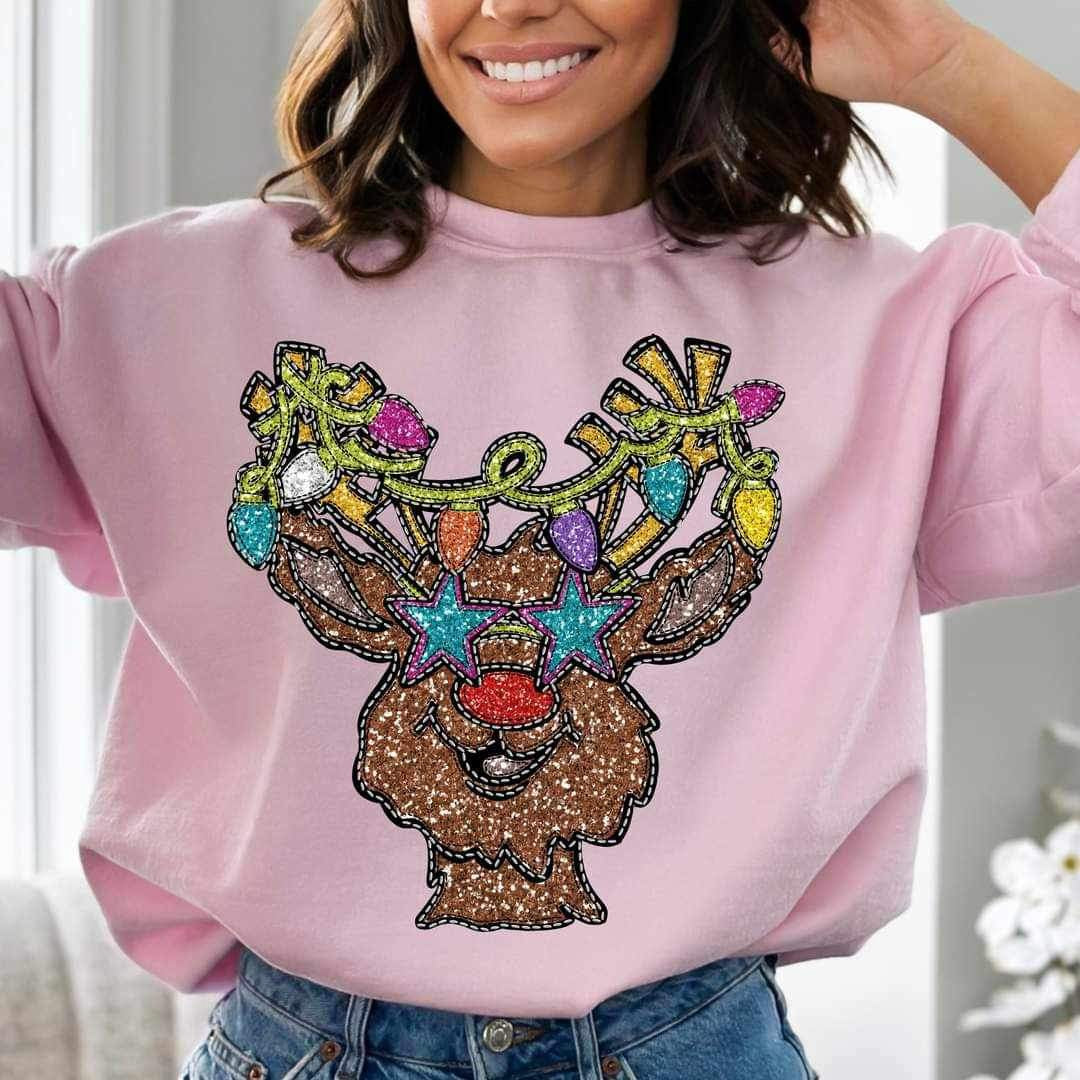 Reindeer (colorful sequin) 15581 DTF Transfer