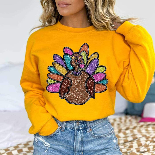 Turkey (colorful sequin) 15582 DTF Transfer
