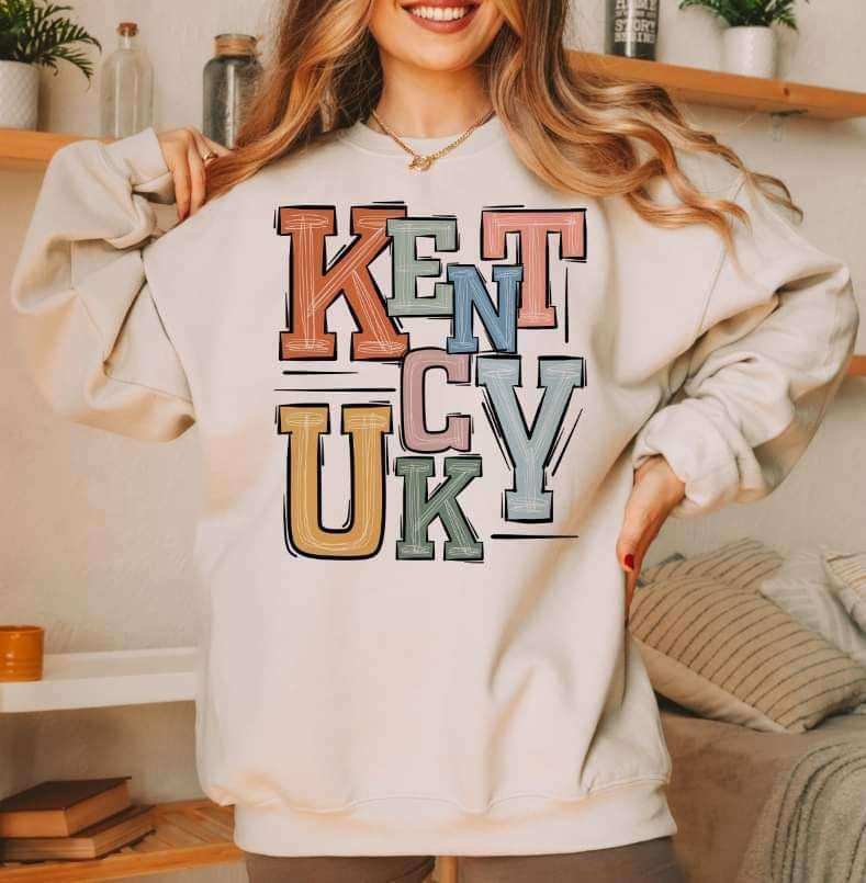 Kentucky pastel font 15633 DTF Transfer