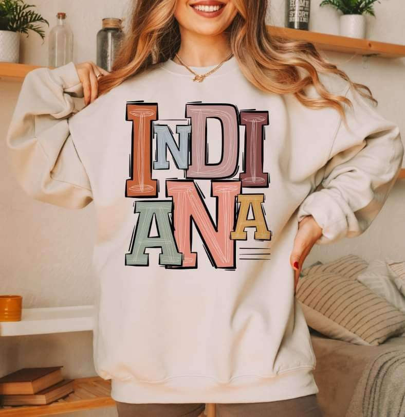 Indiana pastel font 15628 DTF Transfer