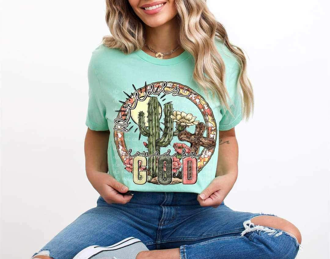 Wildly loved by god 25577 DTF transfer