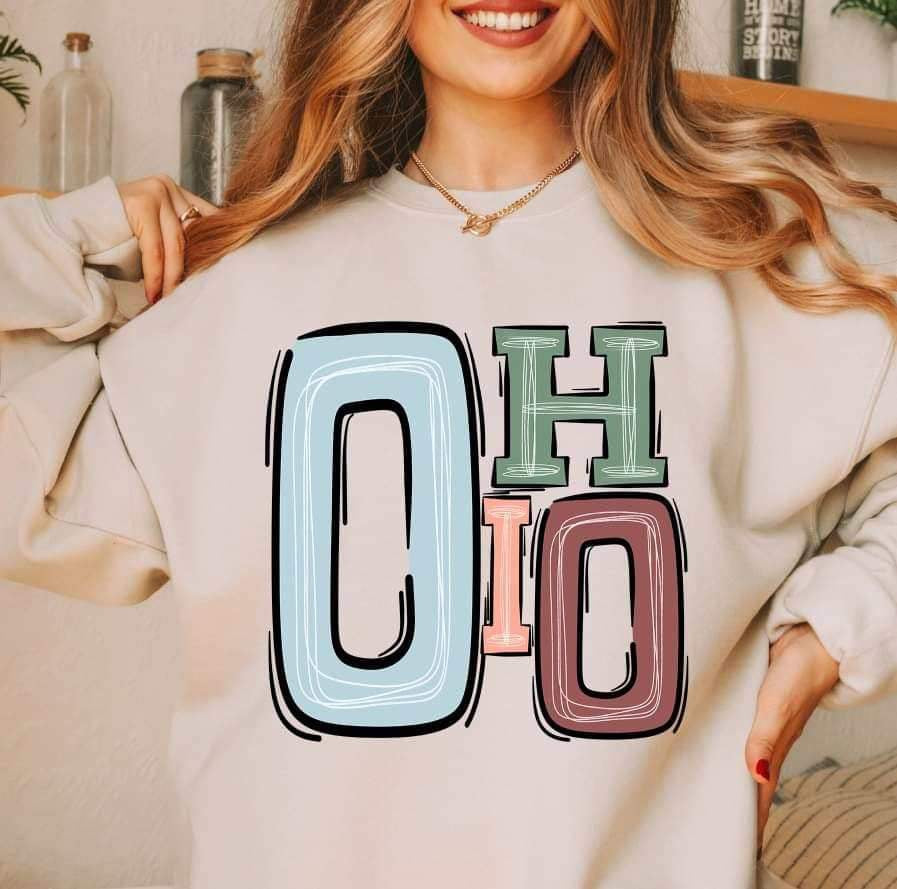Ohio pastel font 15625 DTF Transfer