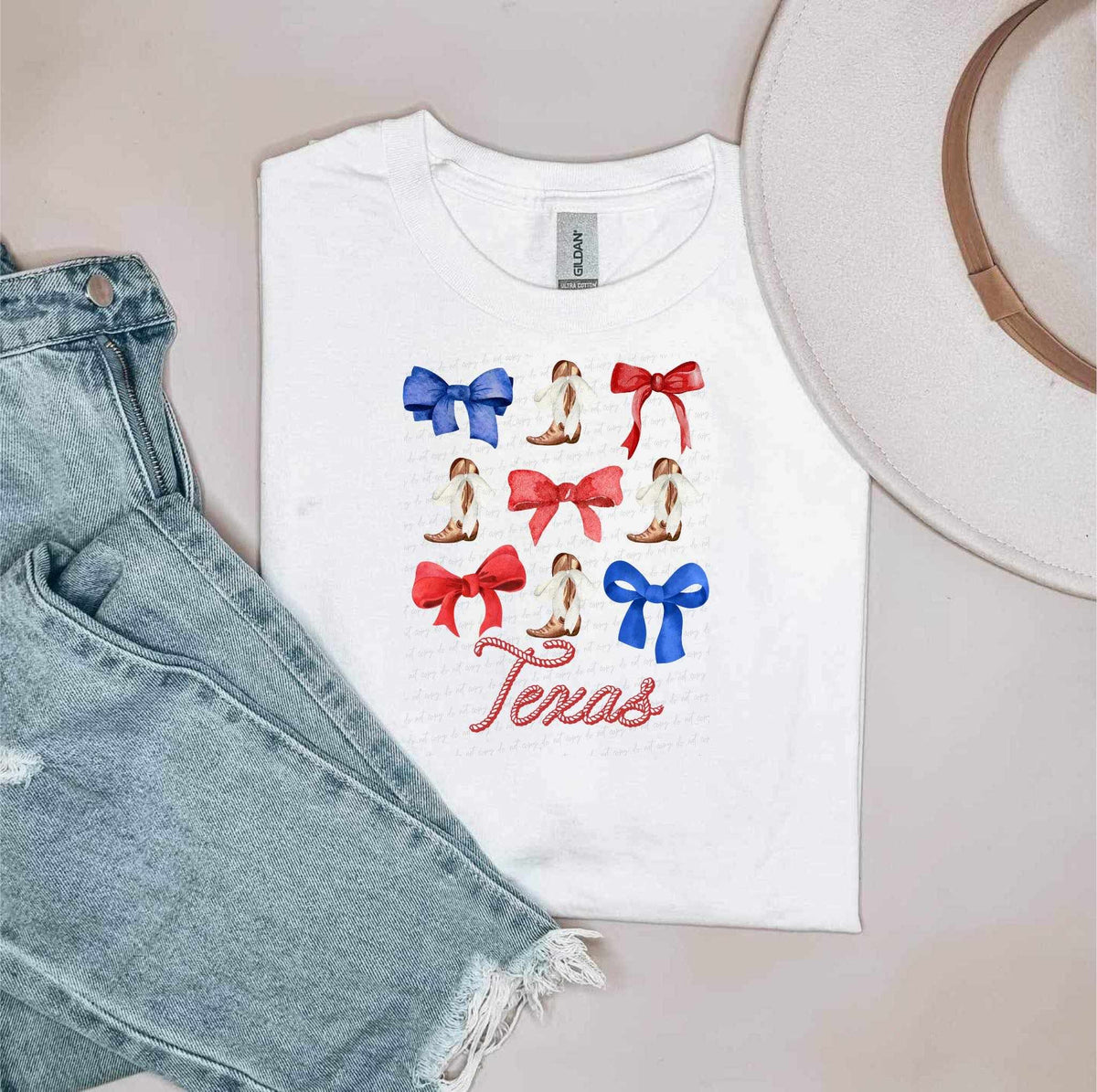 Texas coquette boot collage 35544 DTF transfer