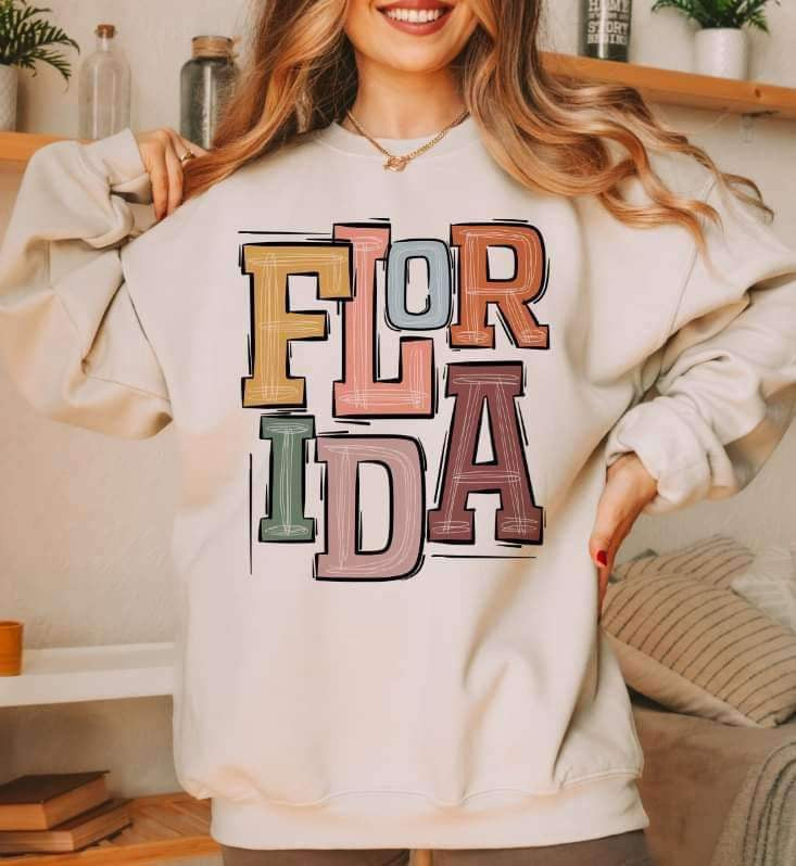 Florida pastel font 15621 DTF Transfer