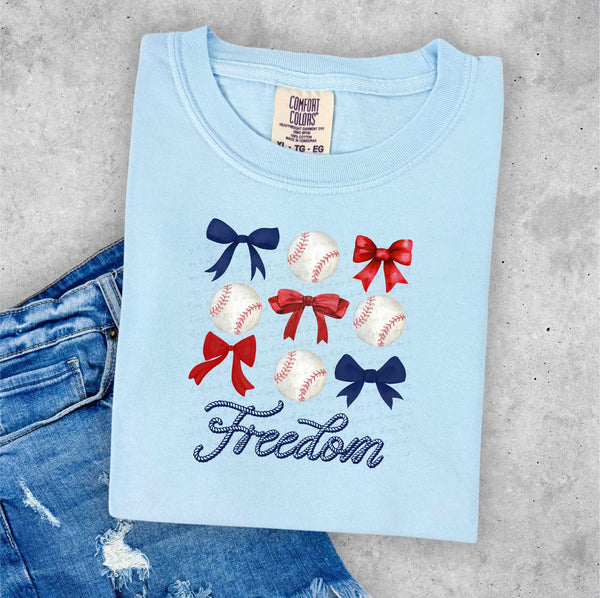 Freedom coquette baseball collage 35547 DTF transfer