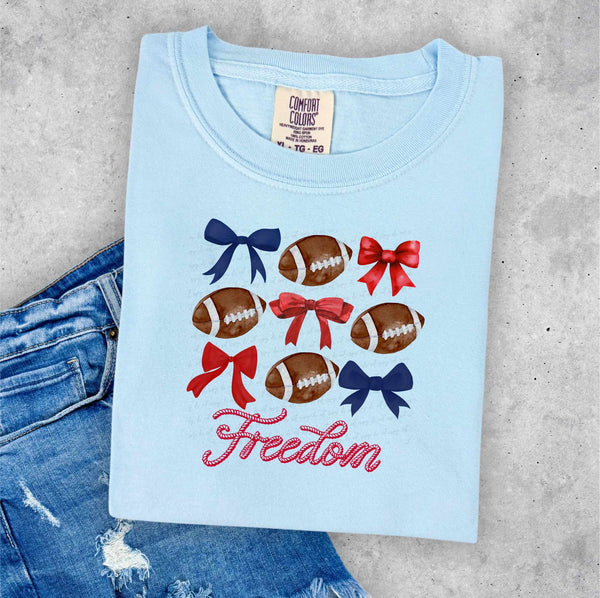 Freedom coquette football collage 35542 DTF transfer