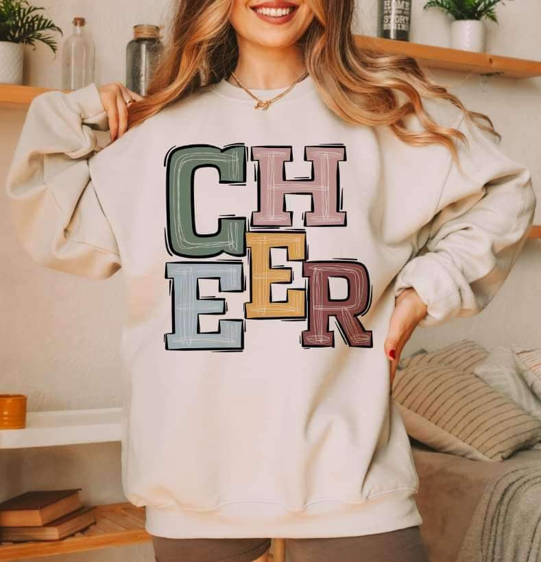 Cheer pastel font 15616 DTF Transfer
