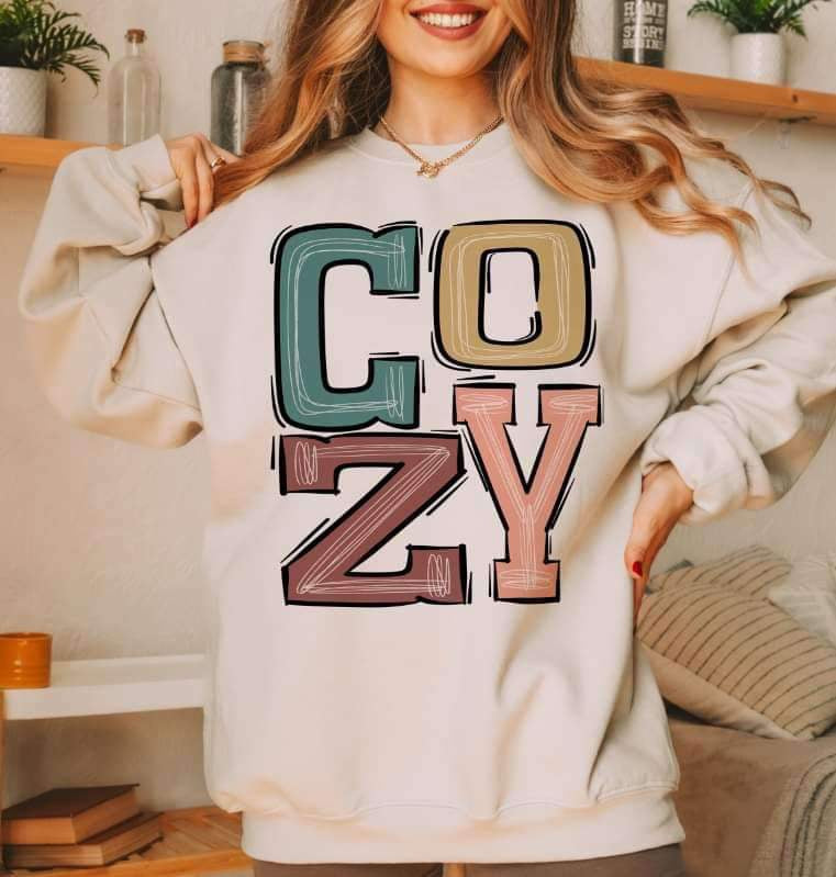 Cozy pastel font 15614 DTF Transfer