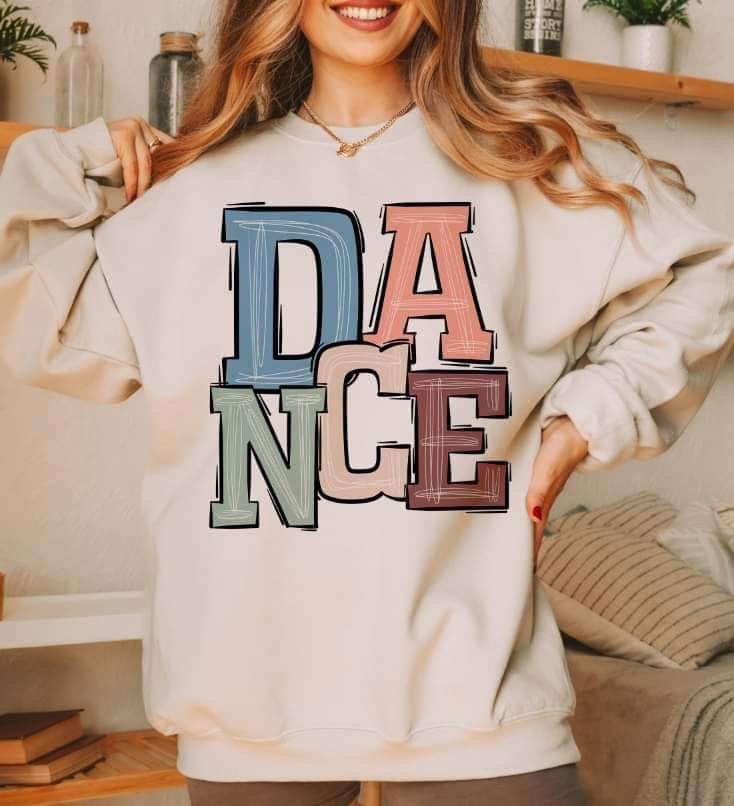 Dance pastel font 15613 DTF Transfer