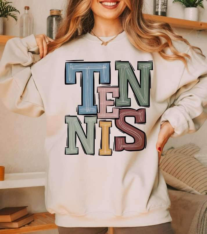 Tennis pastel font 15612 DTF Transfer