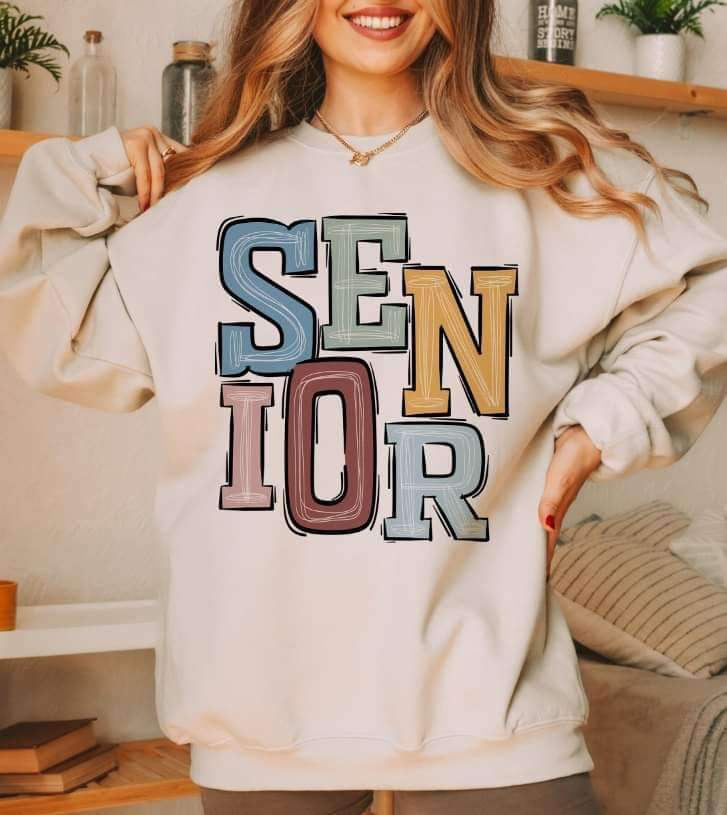 Senior pastel font 15609 DTF Transfer
