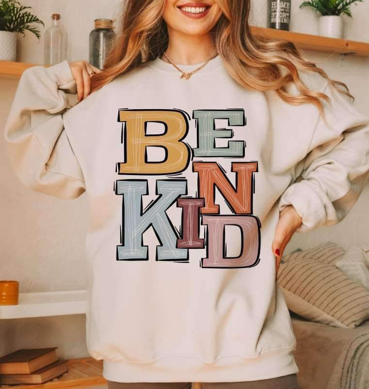 Be kind pastel font 15608 DTF Transfer