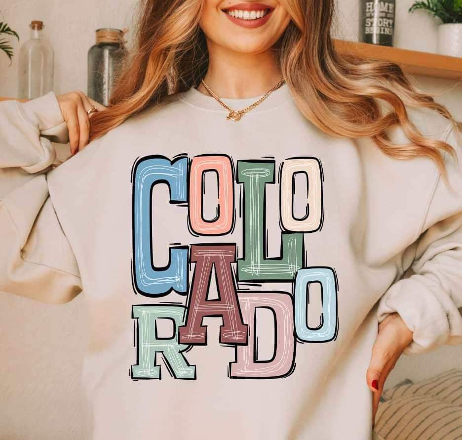 Colorado pastel font 15606 DTF Transfer