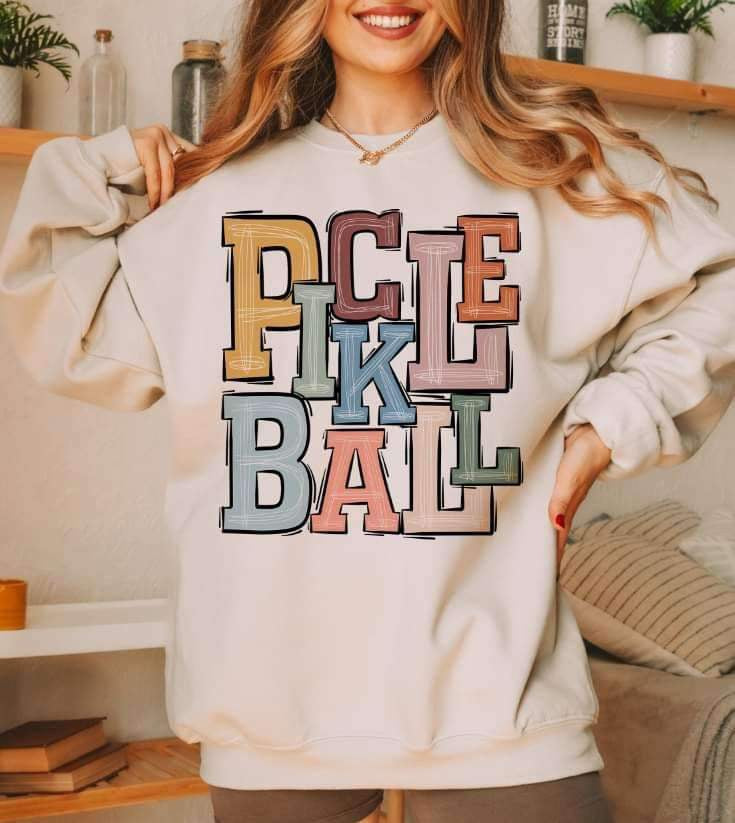 Pickle ball pastel font 15603 DTF Transfer