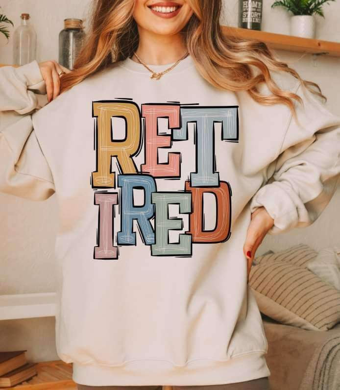Retired pastel font 15602 DTF Transfer