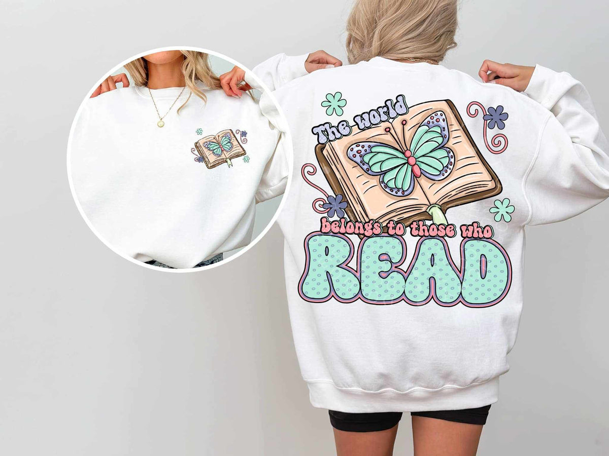 The world belongs to those who read BACK 67944 DTF transfer