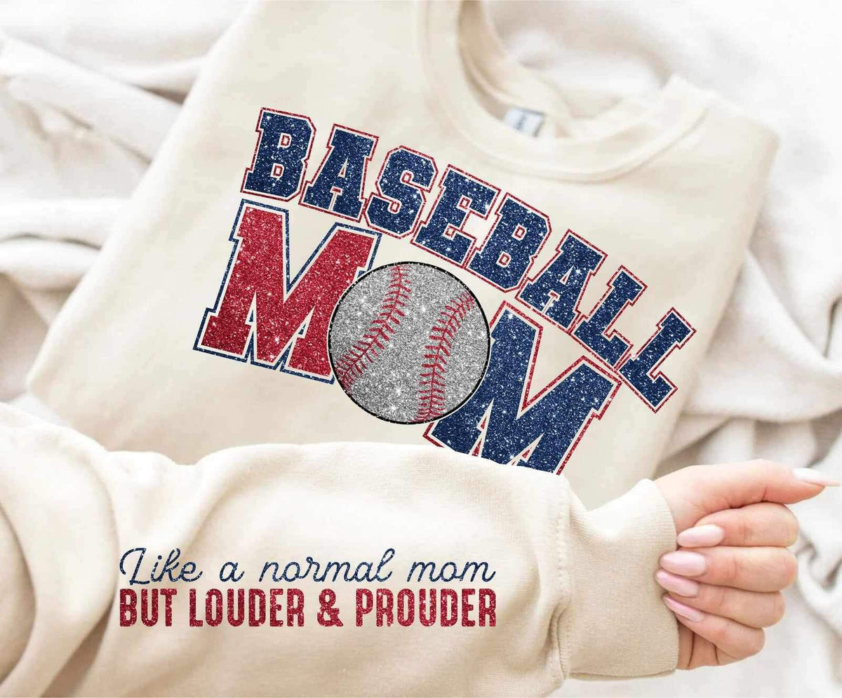 Baseball mom sequin FRONT (WSB) 25586 DTF transfer