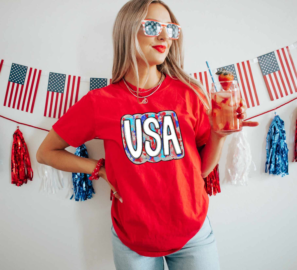 USA patriotic brushstrokes 35655 DTF transfer