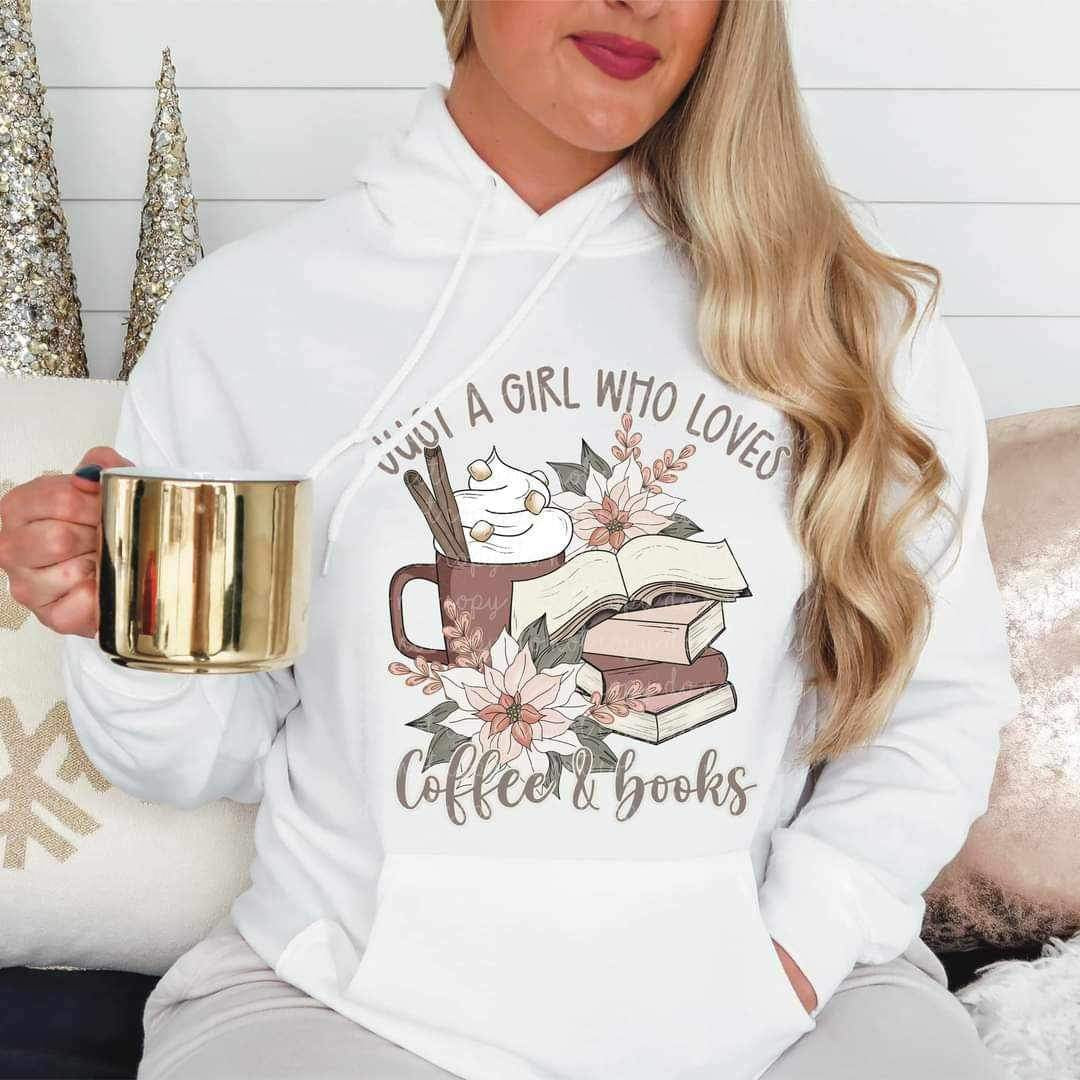 Just a girl who loves coffee and books 15670 DTF Transfers