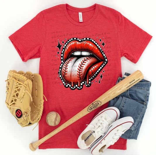 Mouth with baseball tongue 35603 DTF transferr