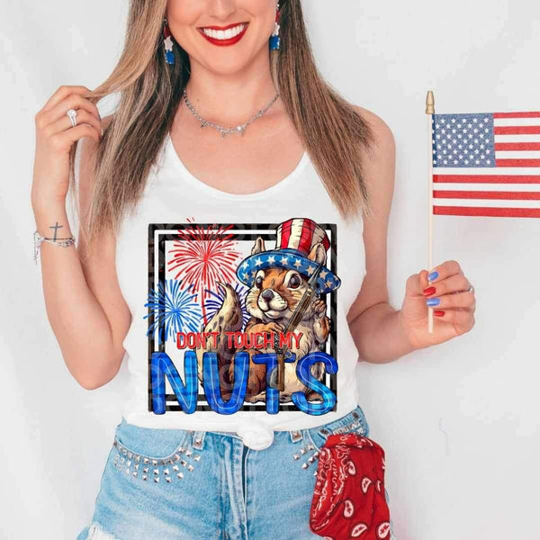 Don’t touch my nuts patriotic squirrel 25618 DTF transfer